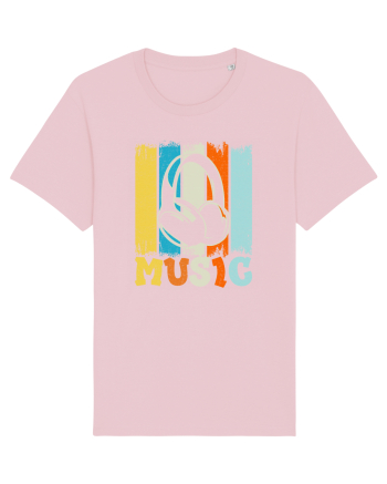 Vintage Headphones Hip Hop Music Cotton Pink