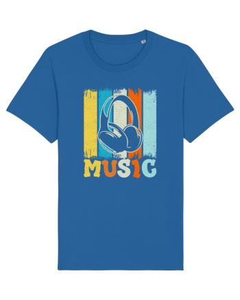 Vintage Headphones Hip Hop Music Royal Blue