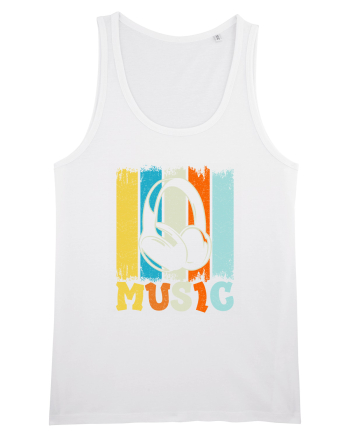 Vintage Headphones Hip Hop Music White