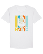 Vintage Headphones Hip Hop Music Tricou mânecă scurtă guler larg Bărbat Skater