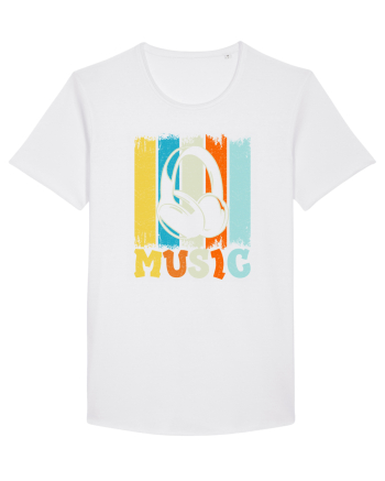 Vintage Headphones Hip Hop Music White