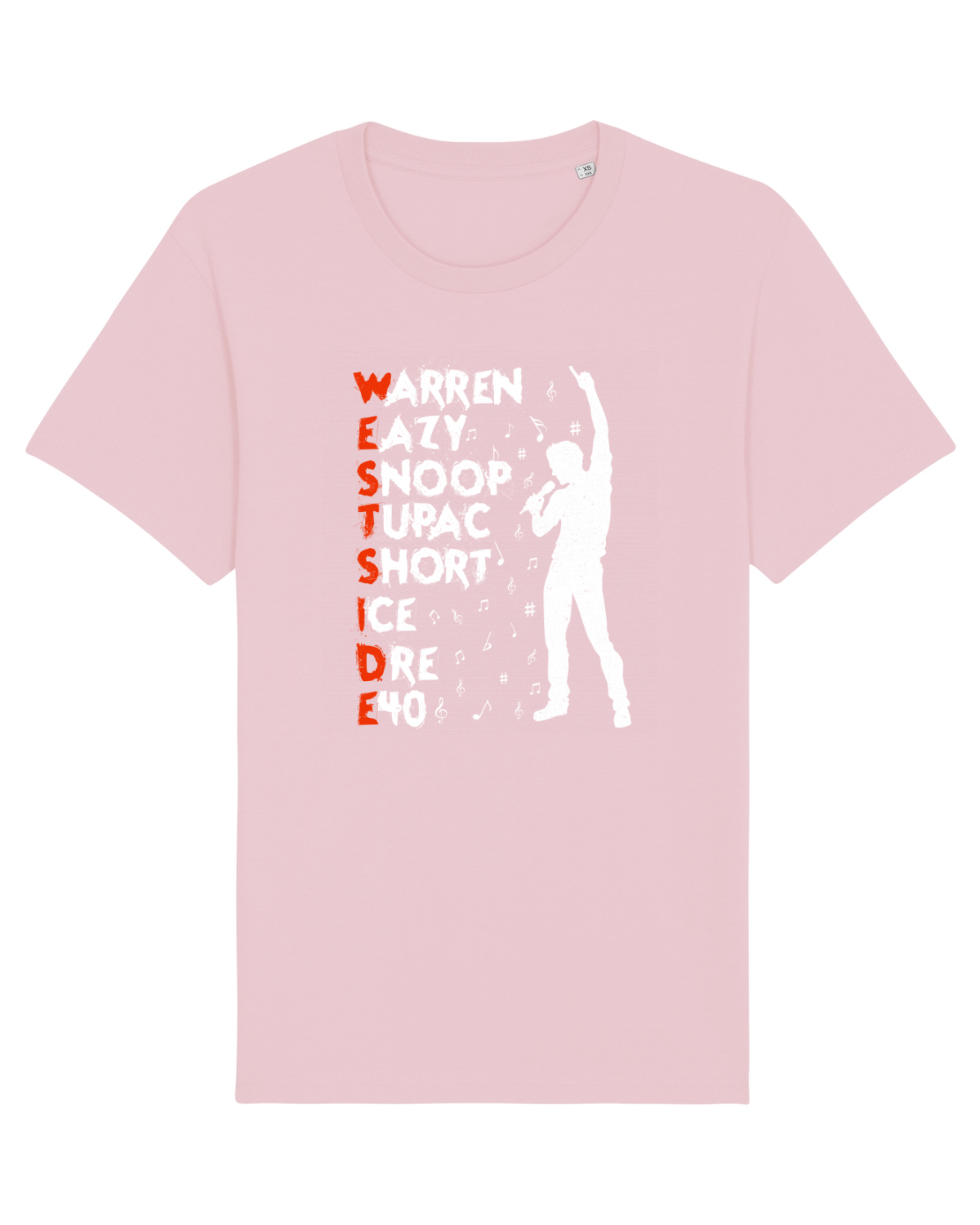 Tricou mânecă scurtă Unisex Rocker Cotton Pink