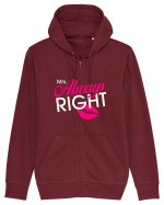 Mrs. Always Right Hanorac cu fermoar Unisex Connector