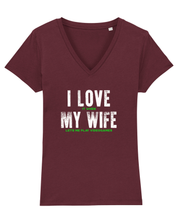 Wife Videogames Burgundy