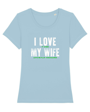 Wife Videogames Sky Blue