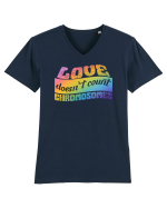 LOVE doesn`t count chromosomes Tricou mânecă scurtă guler V Bărbat Presenter