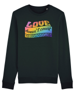 LOVE doesn`t count chromosomes Bluză mânecă lungă Unisex Rise