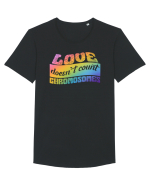 LOVE doesn`t count chromosomes Tricou mânecă scurtă guler larg Bărbat Skater