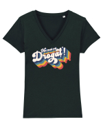 Nu mai vă drogaț`! Tricou mânecă scurtă guler V Damă Evoker