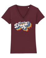 Nu mai vă drogaț`! v2 - grunge Tricou mânecă scurtă guler V Damă Evoker