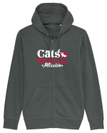 Cats rescue mission Hanorac cu fermoar Unisex Connector