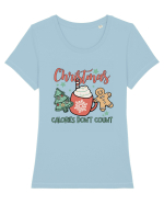 Christmas Calories Don't Count Tricou mânecă scurtă guler larg fitted Damă Expresser