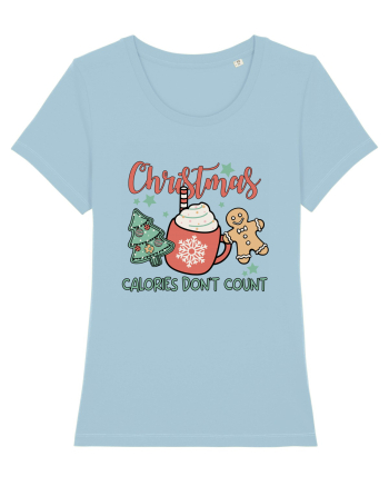 Christmas Calories Don't Count Sky Blue