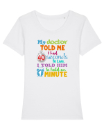 40 seconds to live Tricou mânecă scurtă guler larg fitted Damă Expresser