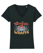 Gangsta Wrappa Tricou mânecă scurtă guler V Damă Evoker
