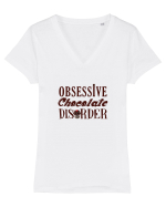 Obsessive Chocolate Disorder Tricou mânecă scurtă guler V Damă Evoker