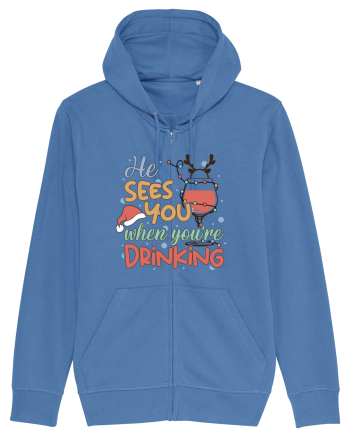 HE SEES YOU WHEN YOU’RE DRINKING Bright Blue