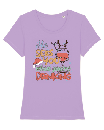 HE SEES YOU WHEN YOU’RE DRINKING Lavender Dawn