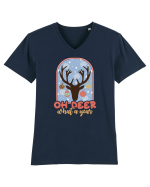 Oh Deer What A Year Tricou mânecă scurtă guler V Bărbat Presenter