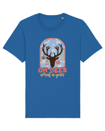 Oh Deer What A Year Royal Blue