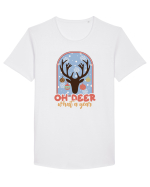 Oh Deer What A Year Tricou mânecă scurtă guler larg Bărbat Skater