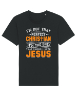 I'm not that perfect christian i'm the dna that knows i need Jesus Tricou mânecă scurtă Unisex Rocker