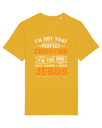 I'm not that perfect christian i'm the dna that knows i need Jesus Spectra Yellow