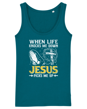 When life knocks me down Jesus picks me up Ocean Depth