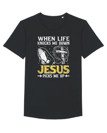When life knocks me down Jesus picks me up Black