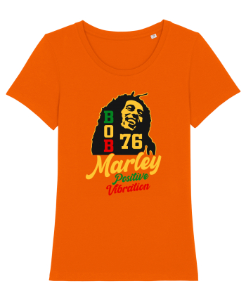 Bob Marley positive vibration Bright Orange