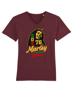 Bob Marley positive vibration Tricou mânecă scurtă guler V Bărbat Presenter