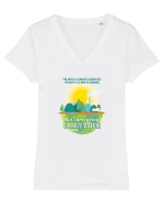 Climate Action Tricou mânecă scurtă guler V Damă Evoker