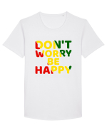 Don't worry be happy Tricou mânecă scurtă guler larg Bărbat Skater
