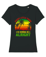 Every little thing is gonna be alright Tricou mânecă scurtă guler larg fitted Damă Expresser
