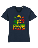 Jamaica is calling I must go Tricou mânecă scurtă guler V Bărbat Presenter