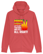 One love let's get together and feel all right! Hanorac cu fermoar Unisex Connector