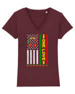 One Love Tricou mânecă scurtă guler V Damă Evoker