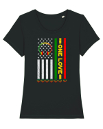 One Love Tricou mânecă scurtă guler larg fitted Damă Expresser