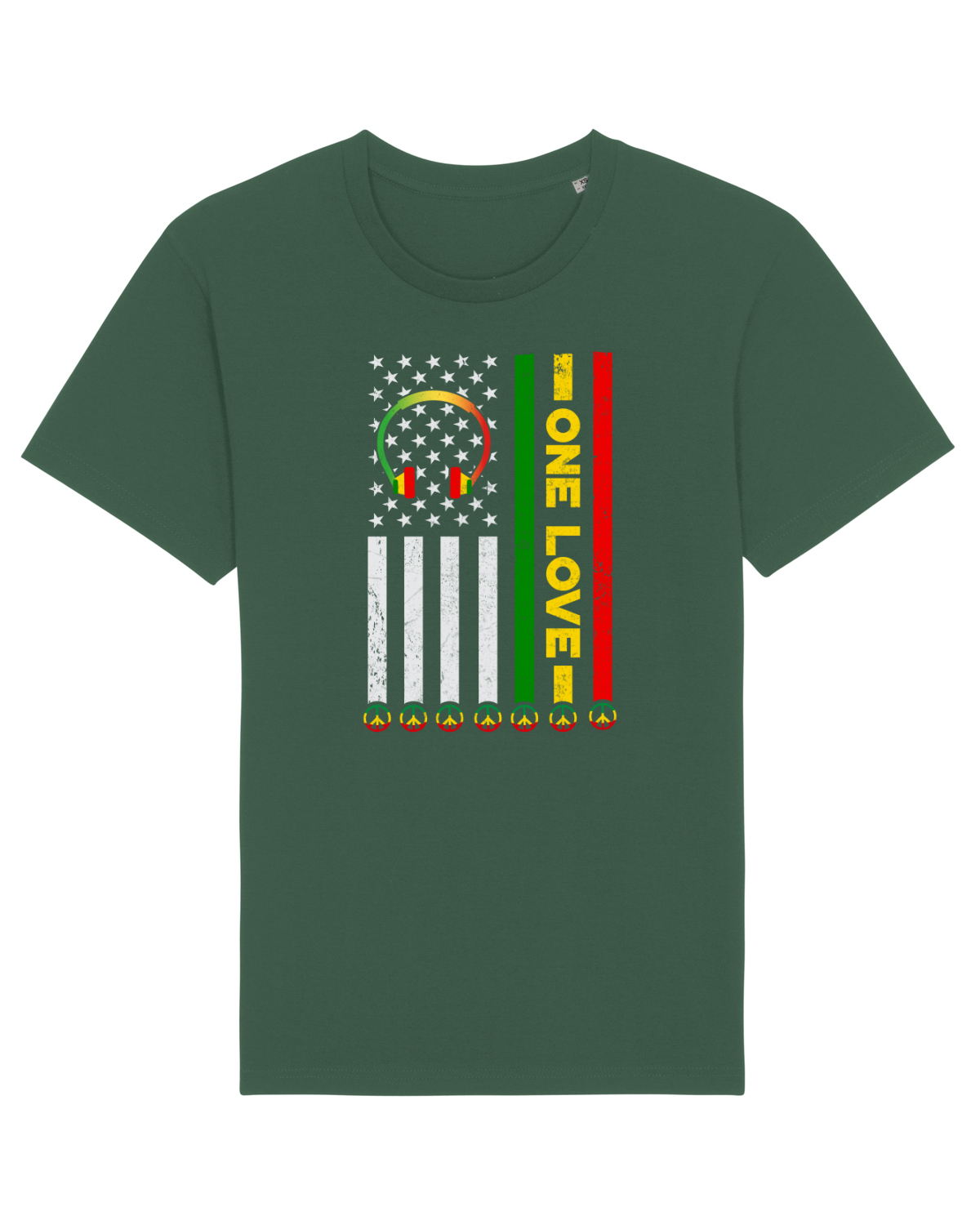 Tricou mânecă scurtă Unisex Rocker Bottle Green