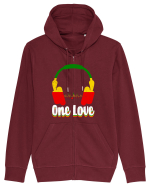 One Love Hanorac cu fermoar Unisex Connector