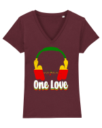 One Love Tricou mânecă scurtă guler V Damă Evoker