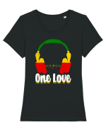 One Love Tricou mânecă scurtă guler larg fitted Damă Expresser