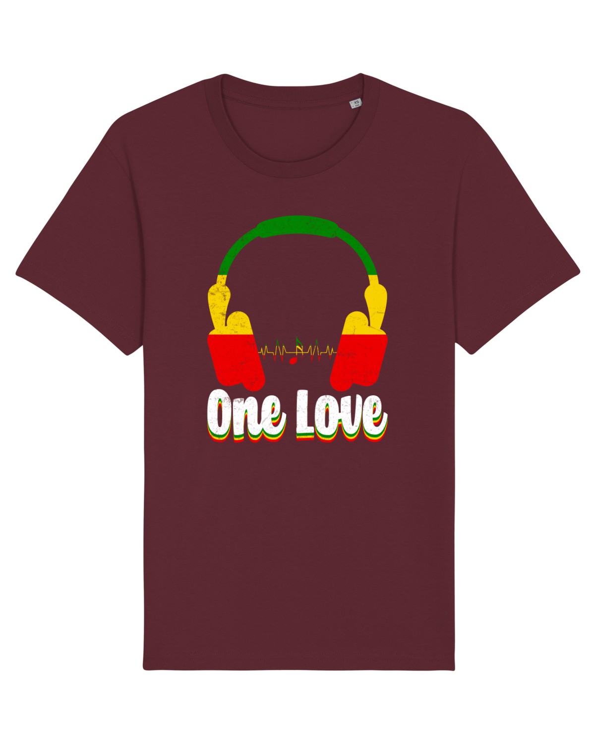Tricou mânecă scurtă Unisex Rocker Burgundy