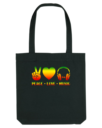 Peace Love Music Black