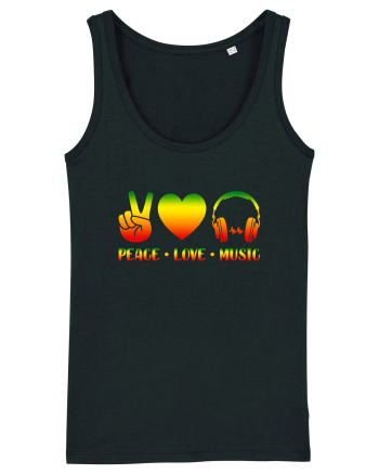 Peace Love Music Black