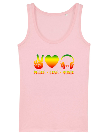 Peace Love Music Cotton Pink