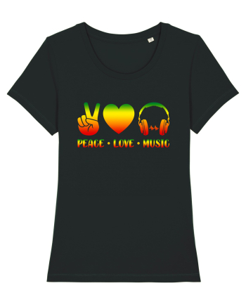 Peace Love Music Black