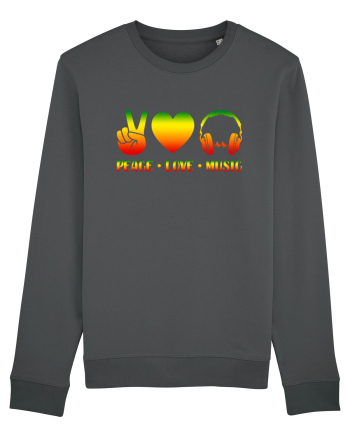 Peace Love Music Anthracite