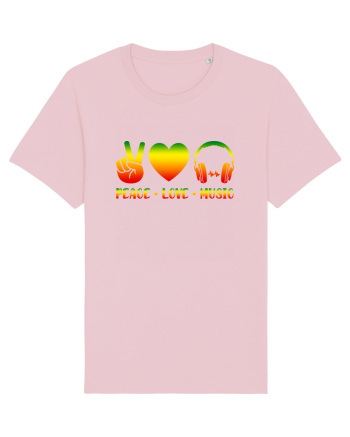 Peace Love Music Cotton Pink