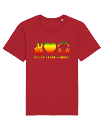 Peace Love Music Red